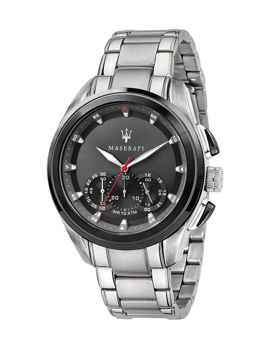 Montre Homme Maserati Traguardo R8873612015 - Cadran noir, boîtier et bracelet acier