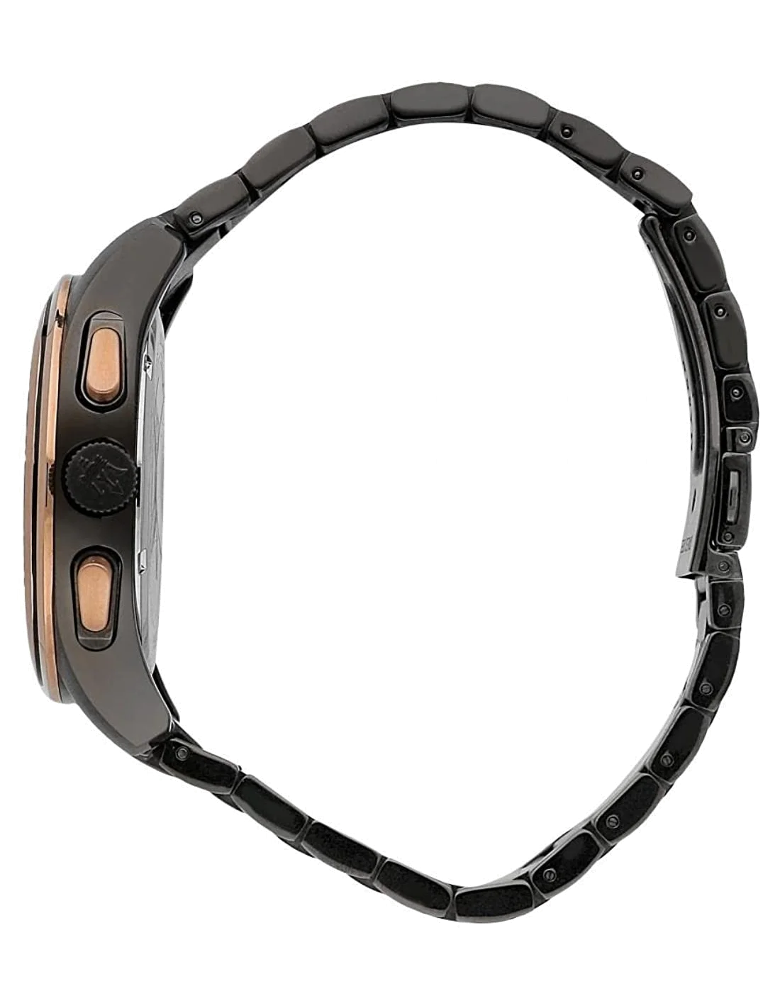 Montre Maserati Traguardo Homme R8873612016 - Boîtier or rose, cadran et bracelet acier noir vue 3