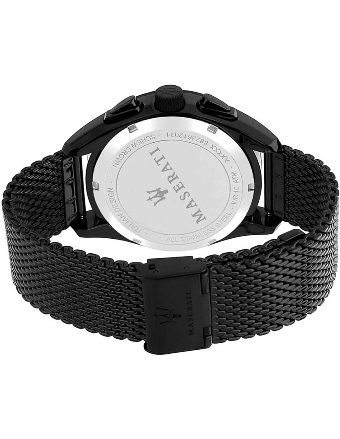 Montre Homme Maserati Traguardo R8873612031 - Boîtier et bracelet acier noir vue 3