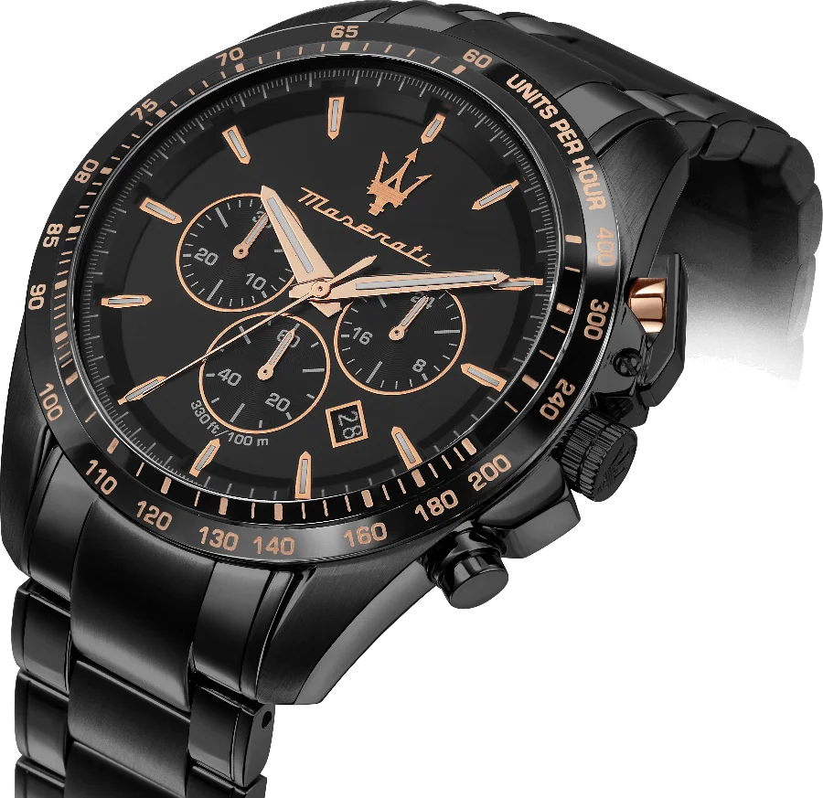 Montre Homme Maserati Traguardo Chronographe Acier Noir Mat 45mm - Réf. R8873612048 vue 2