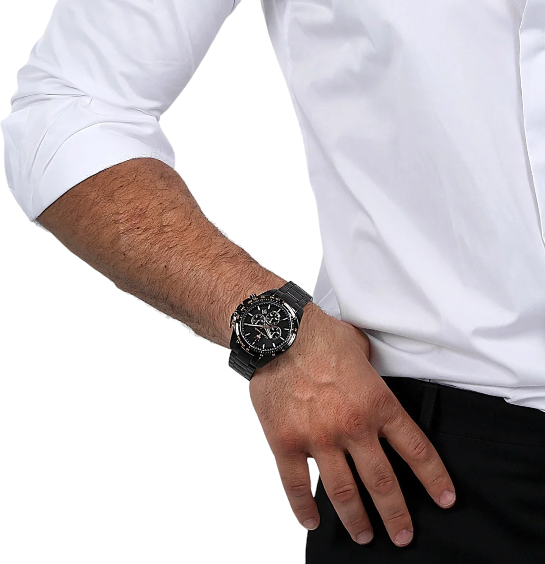 Montre Homme Maserati Traguardo Chronographe Acier Noir Mat 45mm - Réf. R8873612048 vue 4