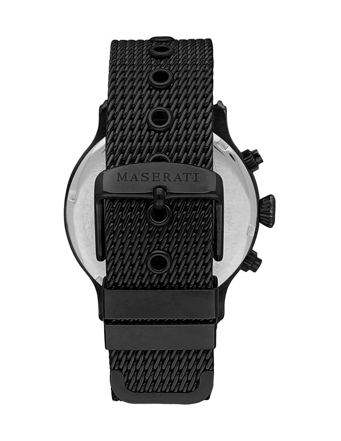 Montre Homme Maserati Epoca R8873618008 Cadran Bleu Bracelet Maille Milanaise Noir vue 3