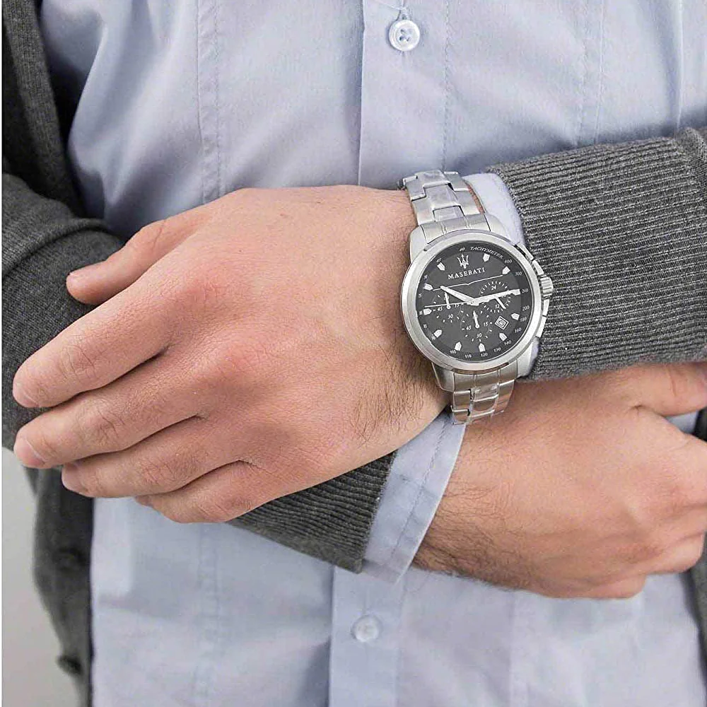 Maserati Successo R8873621001 - Montre Homme Sport Cadran Noir Acier vue 4