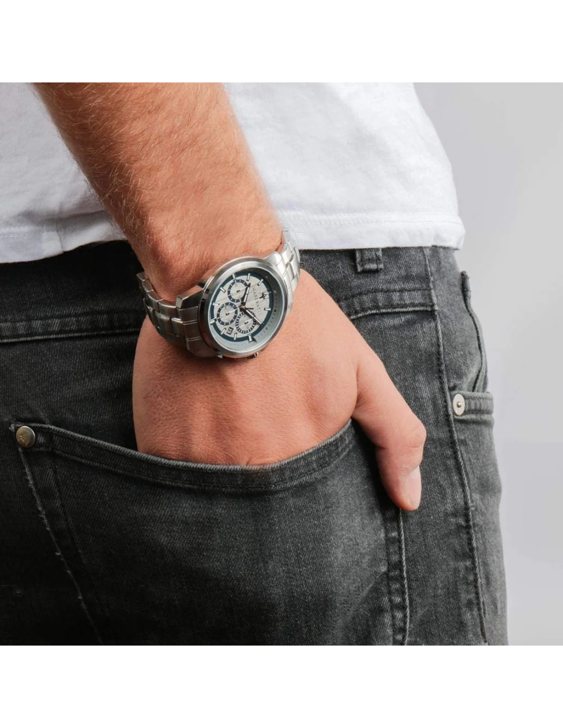 Montre Homme Maserati Successo - Cadran Argent - Réf. R8873621006 vue 3