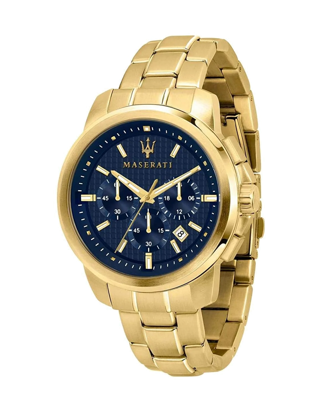 Montre Homme Maserati Successo Or et Acier - Cadran Bleu - Réf. R8873621021