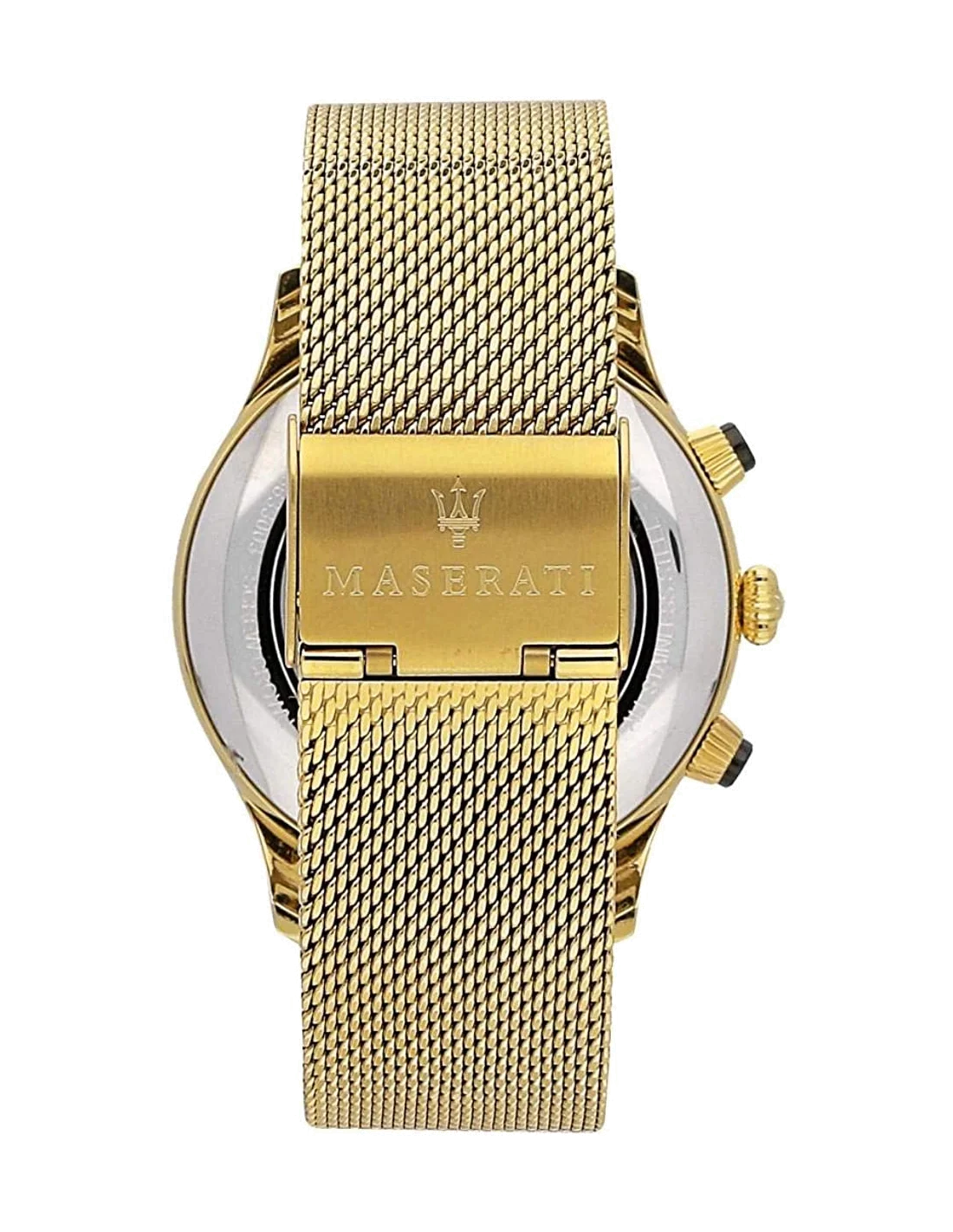 Montre Homme Maserati Ricordo R8873633003 - Boîtier et bracelet maille milanaise doré vue 2