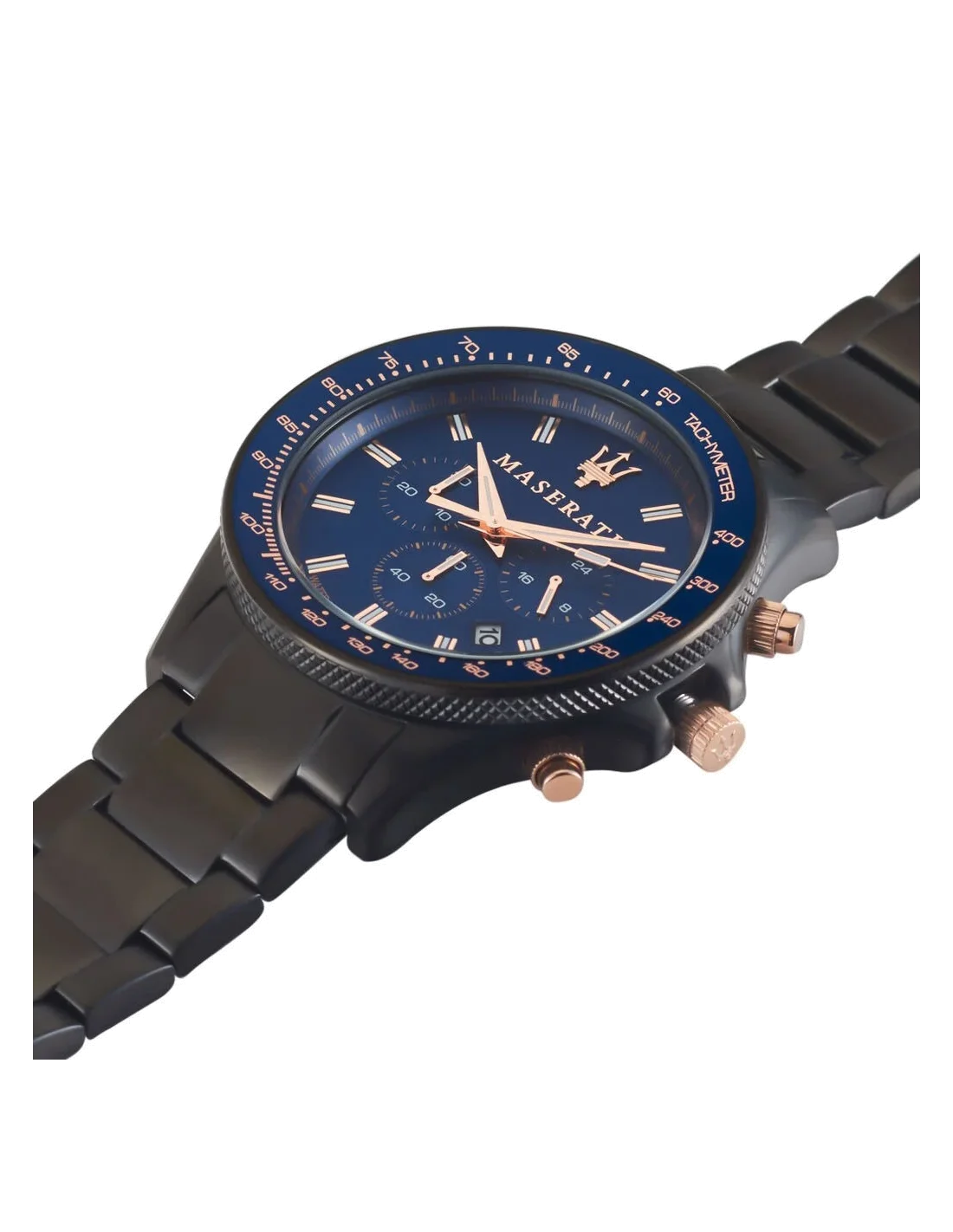 Montre Maserati Sfida R8873640001 - Chronographe Homme Cadran Bleu, Boîtier Acier Gris vue 2