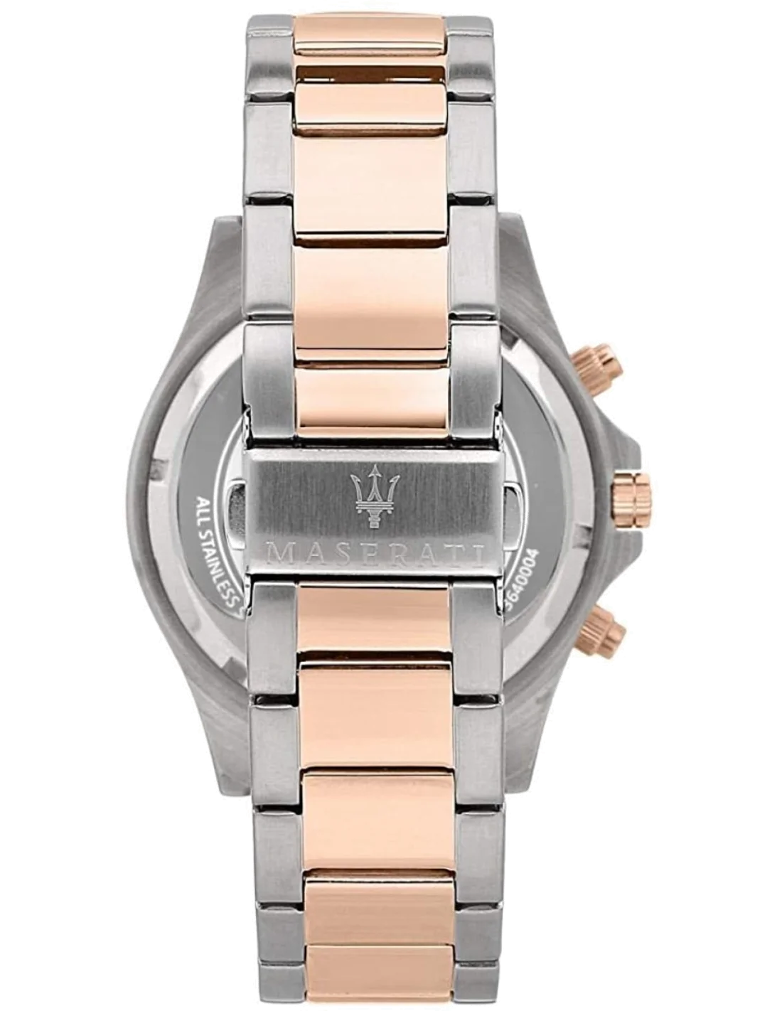 Montre Homme Maserati Sfida R8873640002 - Boîtier acier argent, cadran noir, détails or rose vue 2