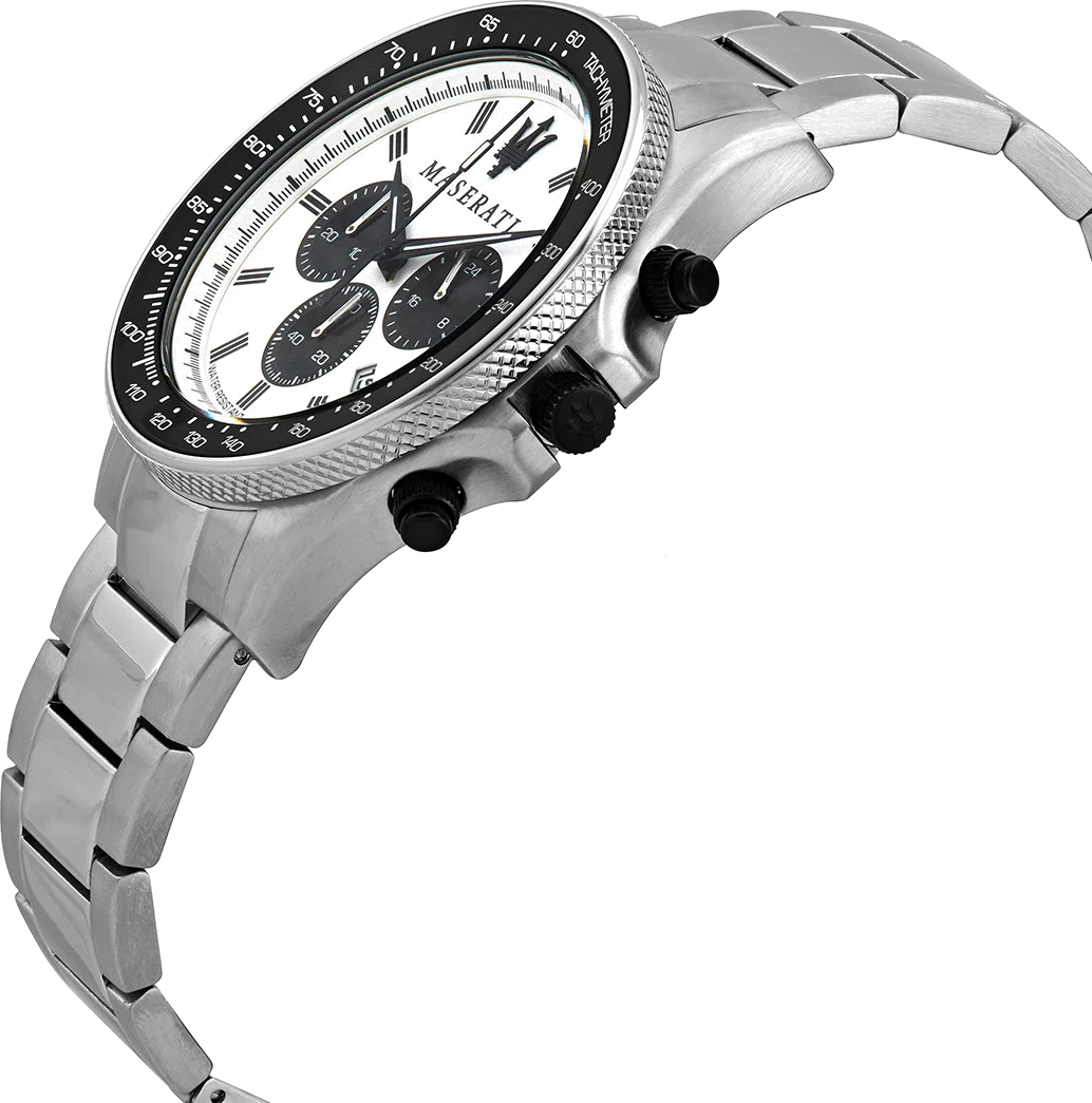 Montre Homme Maserati Sfida R8873640003 Cadran et Bracelet Acier Inoxydable Argent vue 2