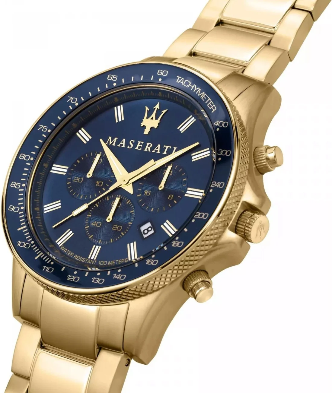 Montre Homme Maserati Sfida R8873640008 - Boîtier Acier Doré 44mm, Cadran Bleu Nuit, Chronographe Quartz vue 3