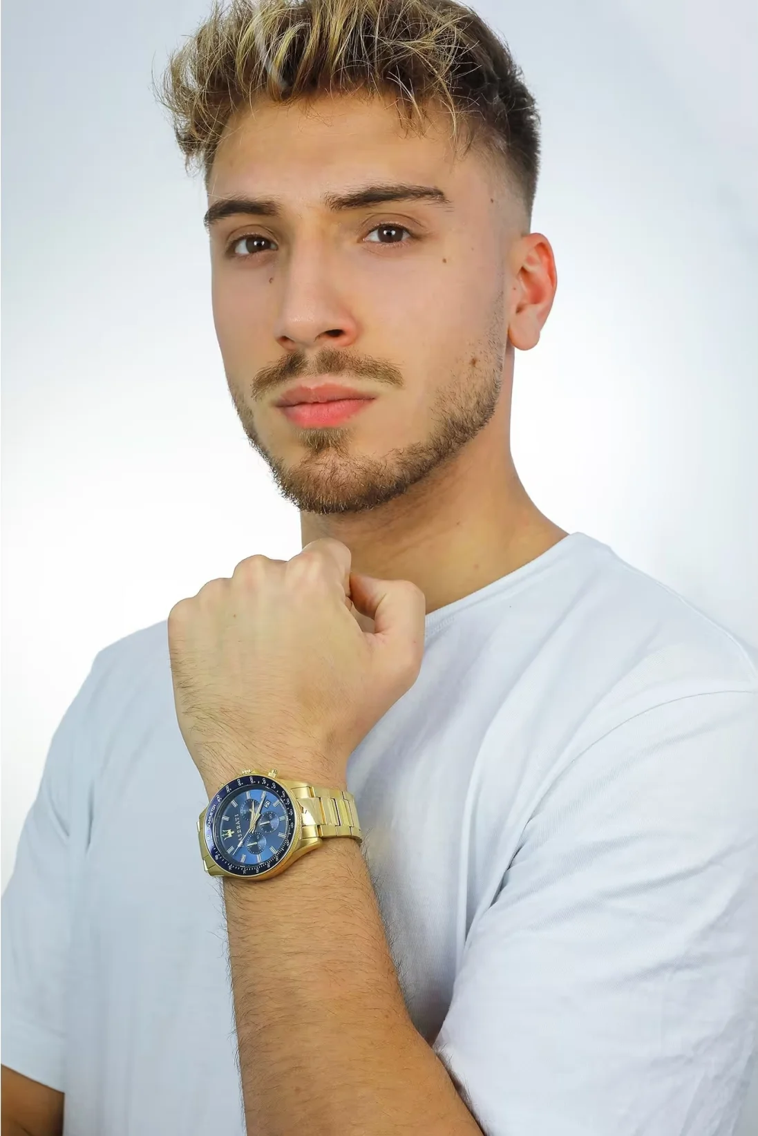 Montre Homme Maserati Sfida R8873640008 - Boîtier Acier Doré 44mm, Cadran Bleu Nuit, Chronographe Quartz vue 5