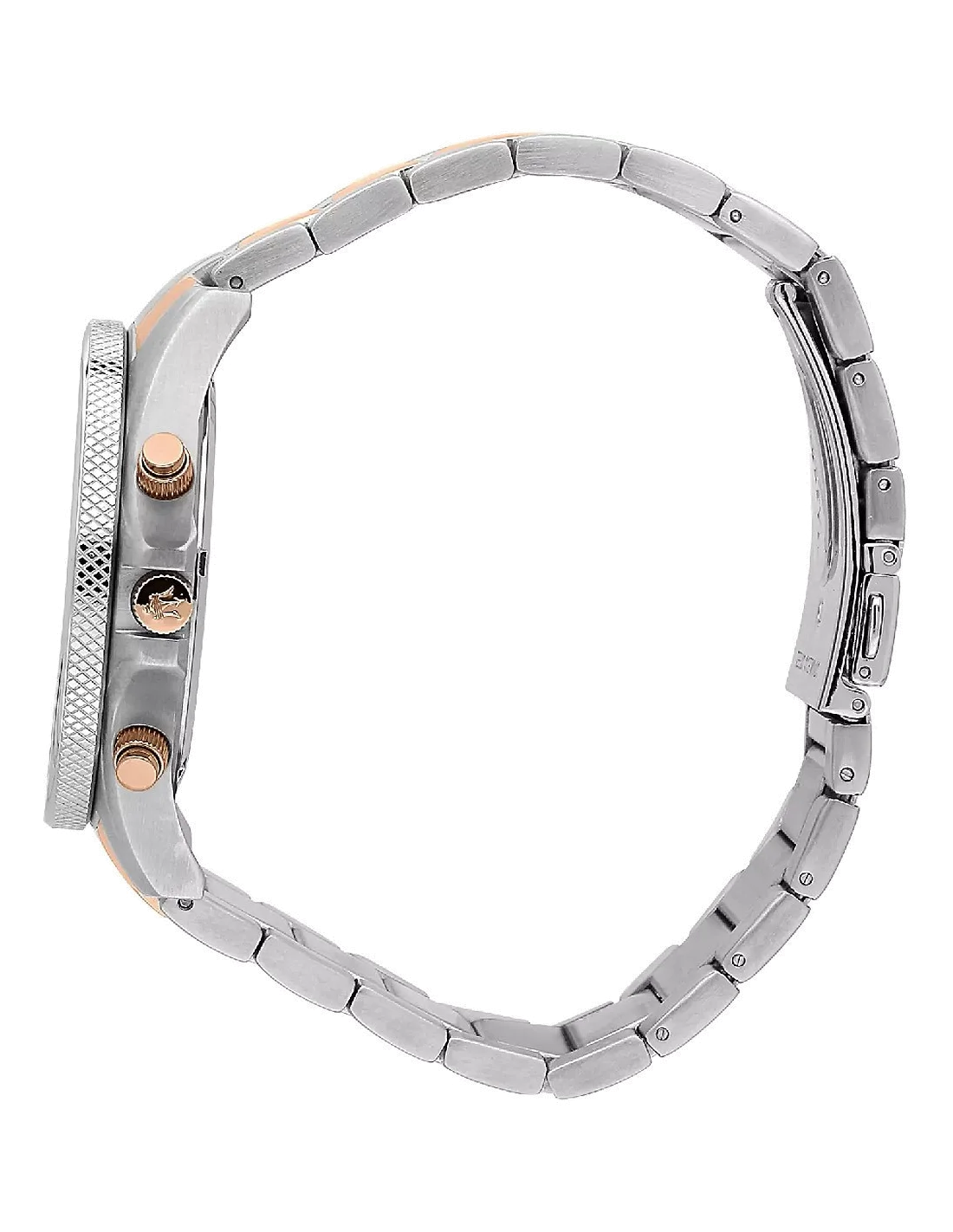 Montre Homme Maserati Sfida R8873640009 - Cadran Noir 44mm, Bracelet Acier Bicolore Argent/Or Rose vue 3