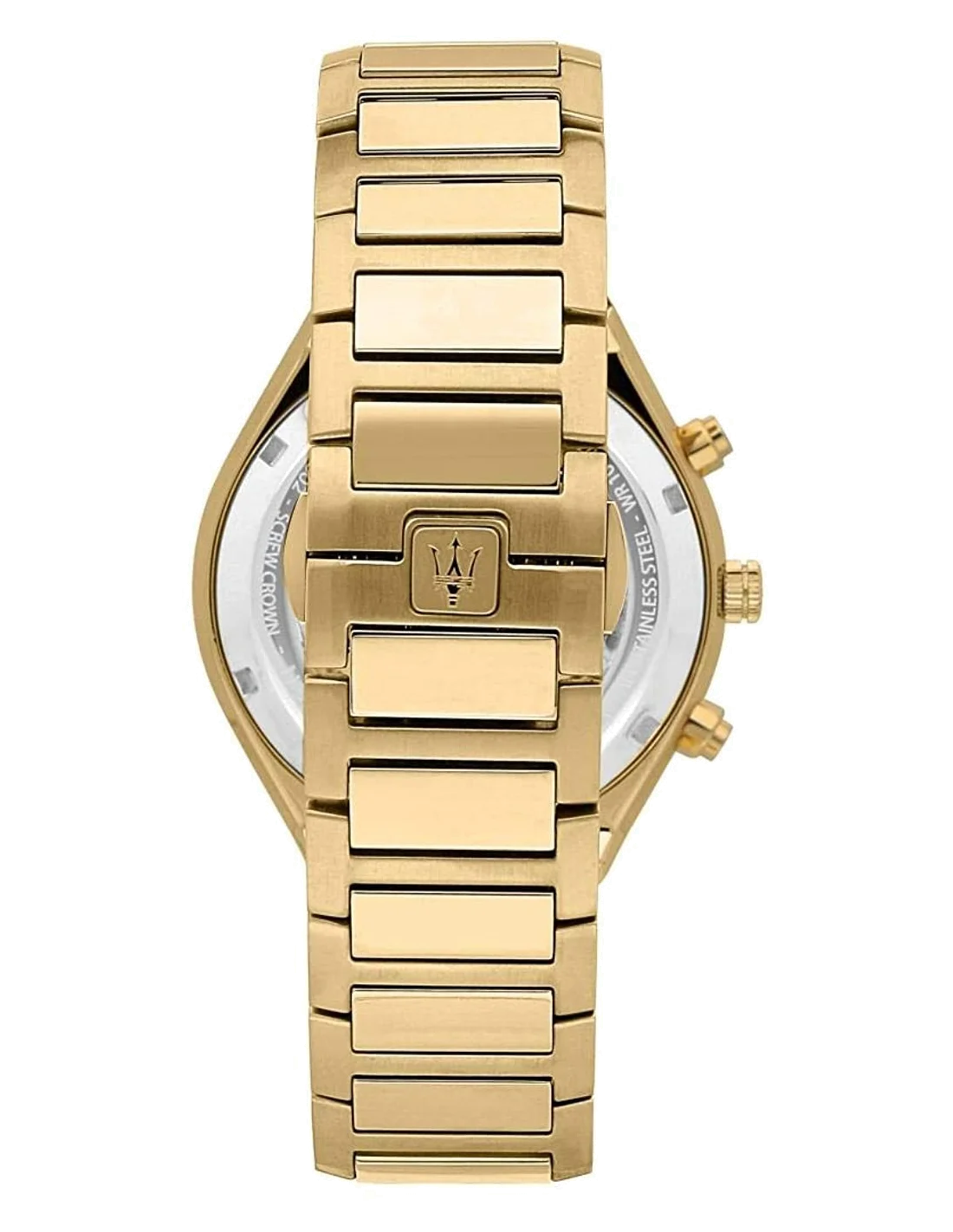 Montre Homme Maserati Stile R8873642001 en acier doré jaune et cadran noir vue 2