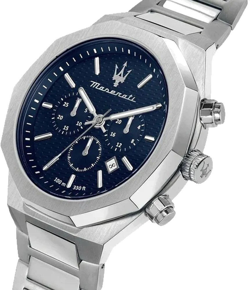 Montre Maserati Homme R8873642006 Chronographe Acier Inoxydable Cadran Bleu vue 2