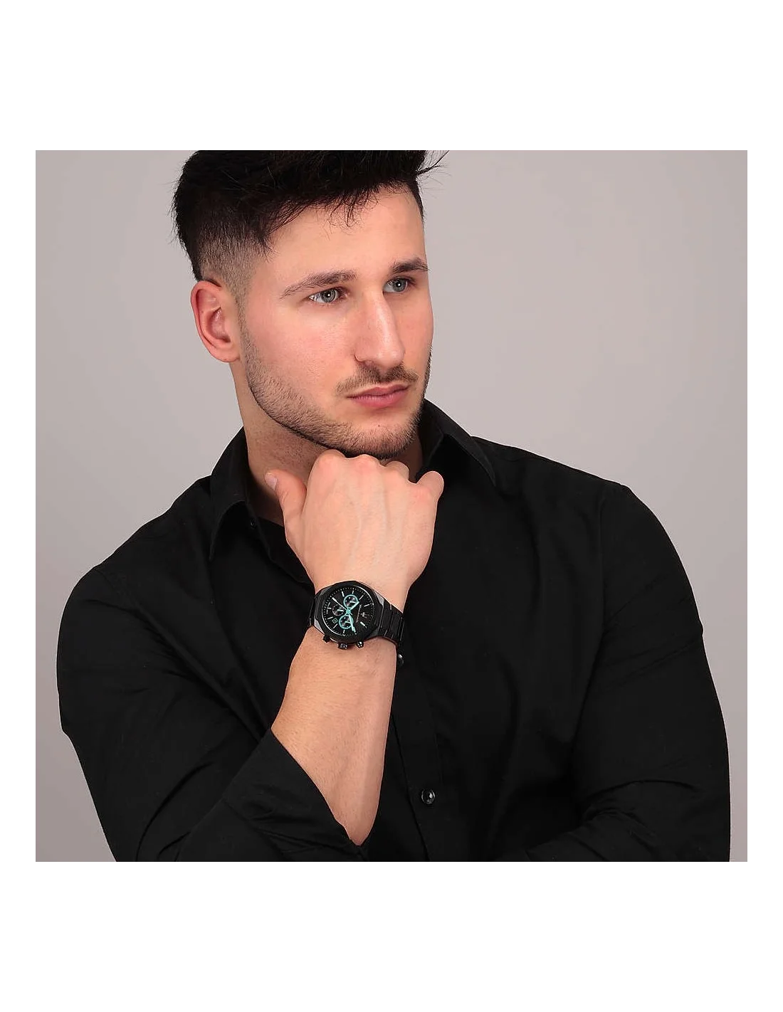 Montre Homme Maserati Stile Aqua Edition R8873644001 - Boîtier Acier Noir & Accents Turquoise vue 5