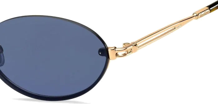 Lunettes de soleil Max Mara MM Bridge II forme ovale - Bleu vue 3