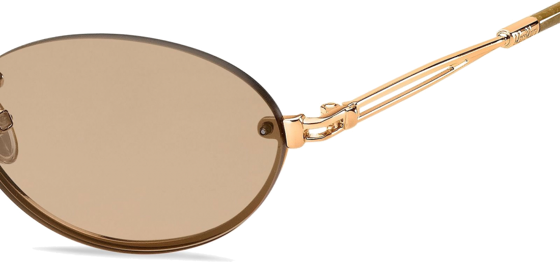 Lunettes de soleil Max Mara MM Bridge II forme ovale - Marron vue 2