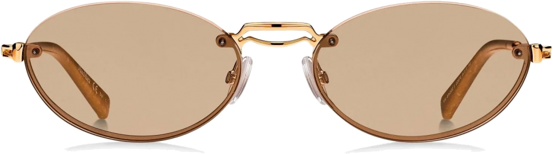 Lunettes de soleil Max Mara MM Bridge II forme ovale - Marron vue 3