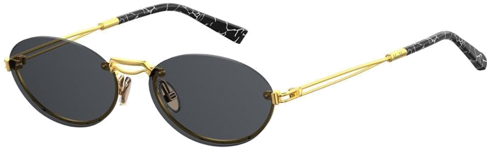 Lunettes de soleil Max Mara MM Bridge II forme ovale - Gris vue 2