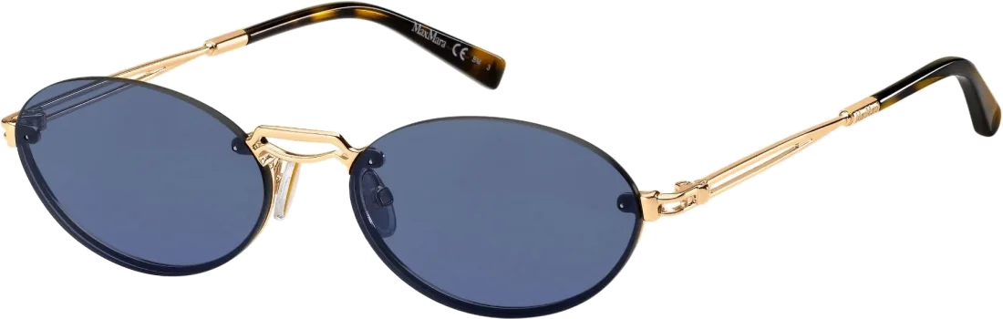 Lunettes de soleil Max Mara MM Bridge II ovale - Monture métal pour femme vue 2