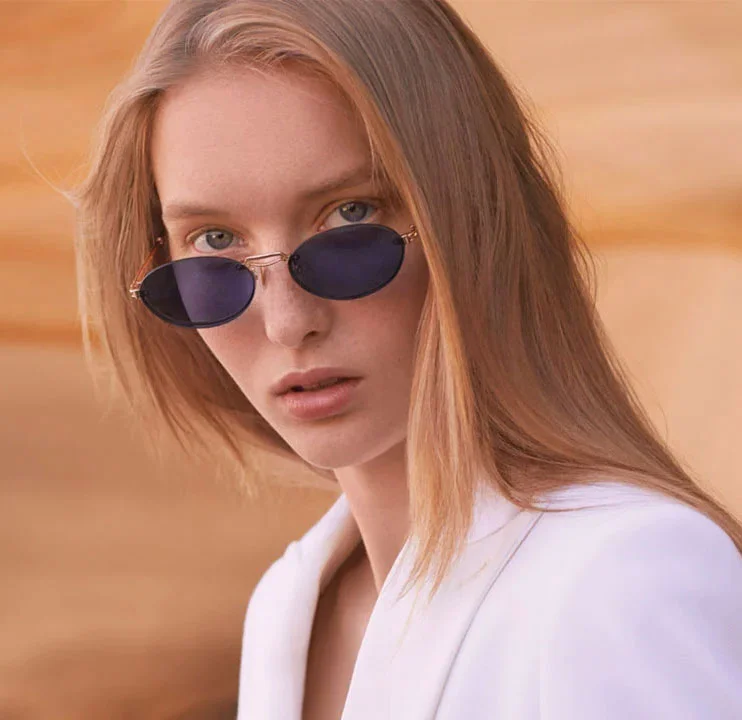 Lunettes de soleil Max Mara MM Bridge II ovale - Monture métal pour femme vue 4