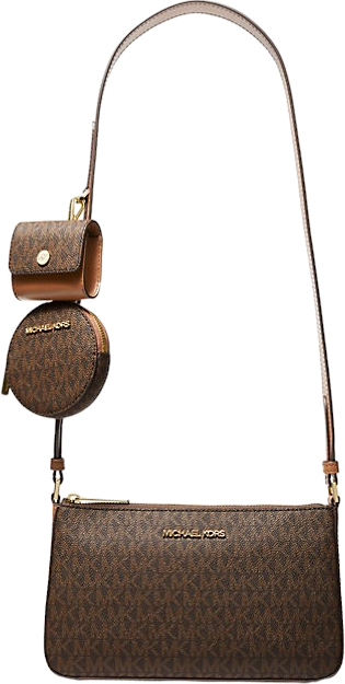 Petit sac Michael Kors à épaule Jet Set Travel à logo et à pochettes - Marron vue 2