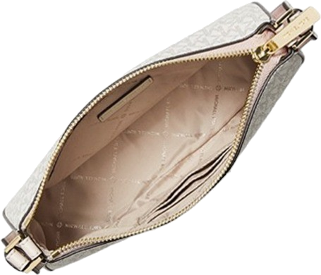 Petit sac Michael Kors à épaule Jet Set Travel à logo et à pochettes - Blanc vue 2