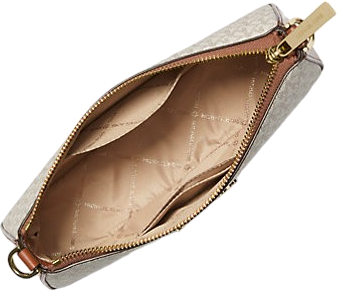 Petit sac Michael Kors à épaule Jet Set Travel à logo et à pochettes - Blanc - Marron