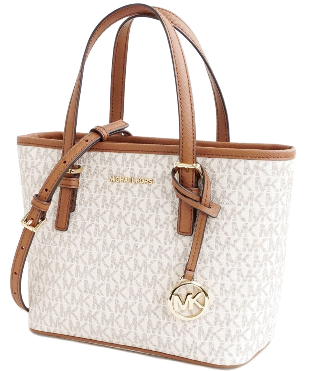 Sac à main Michael Kors Jet Set Travel XS à logo MK - Blanc vue 2