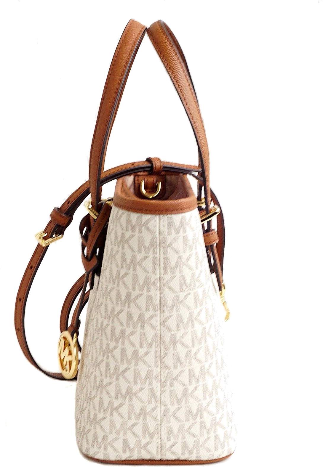 Sac à main Michael Kors Jet Set Travel XS à logo MK - Blanc vue 3