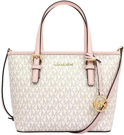 Sac à main Michael Kors Jet Set Travel XS à logo MK - Rose vue 4
