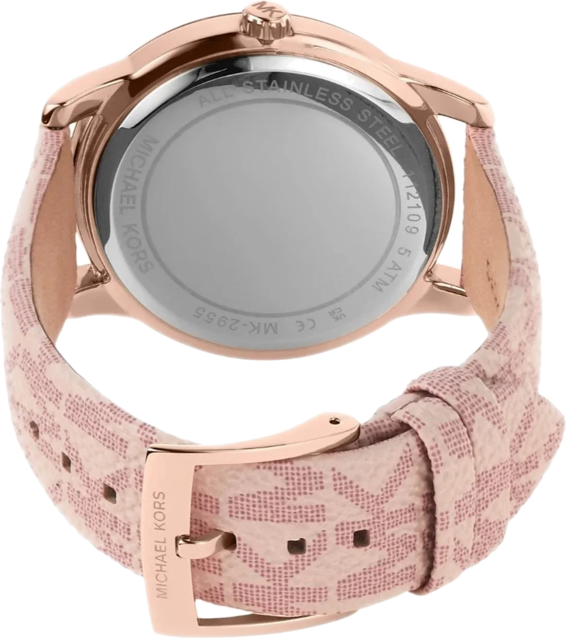 Montre Michael Kors MK2955 pour femme, cadran et bracelet en silicone rose vue 2