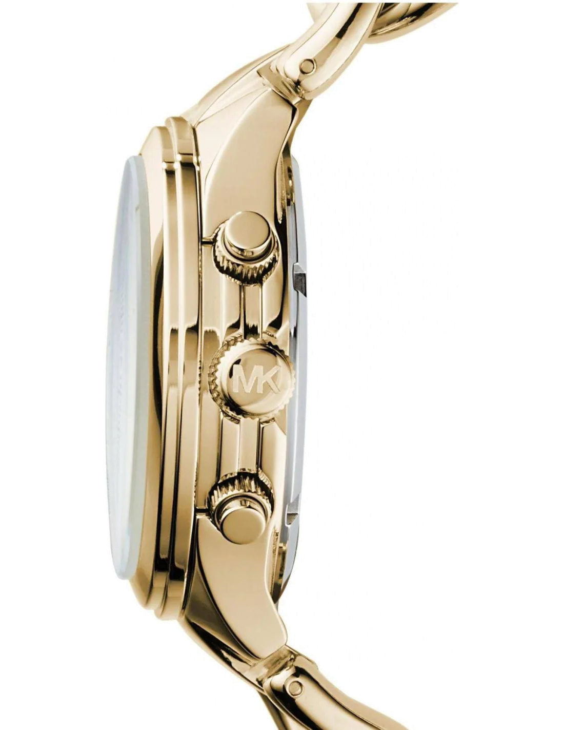 Montre Michael Kors MK3131 Femme - Chronographe Quartz, Cadran et Bracelet Chaîne Doré Jaune vue 2