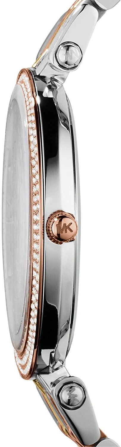 Montre Femme Michael Kors MK3203 Darci - Boîtier Bicolore, Bracelet Tricolore Acier et Cristaux vue 2