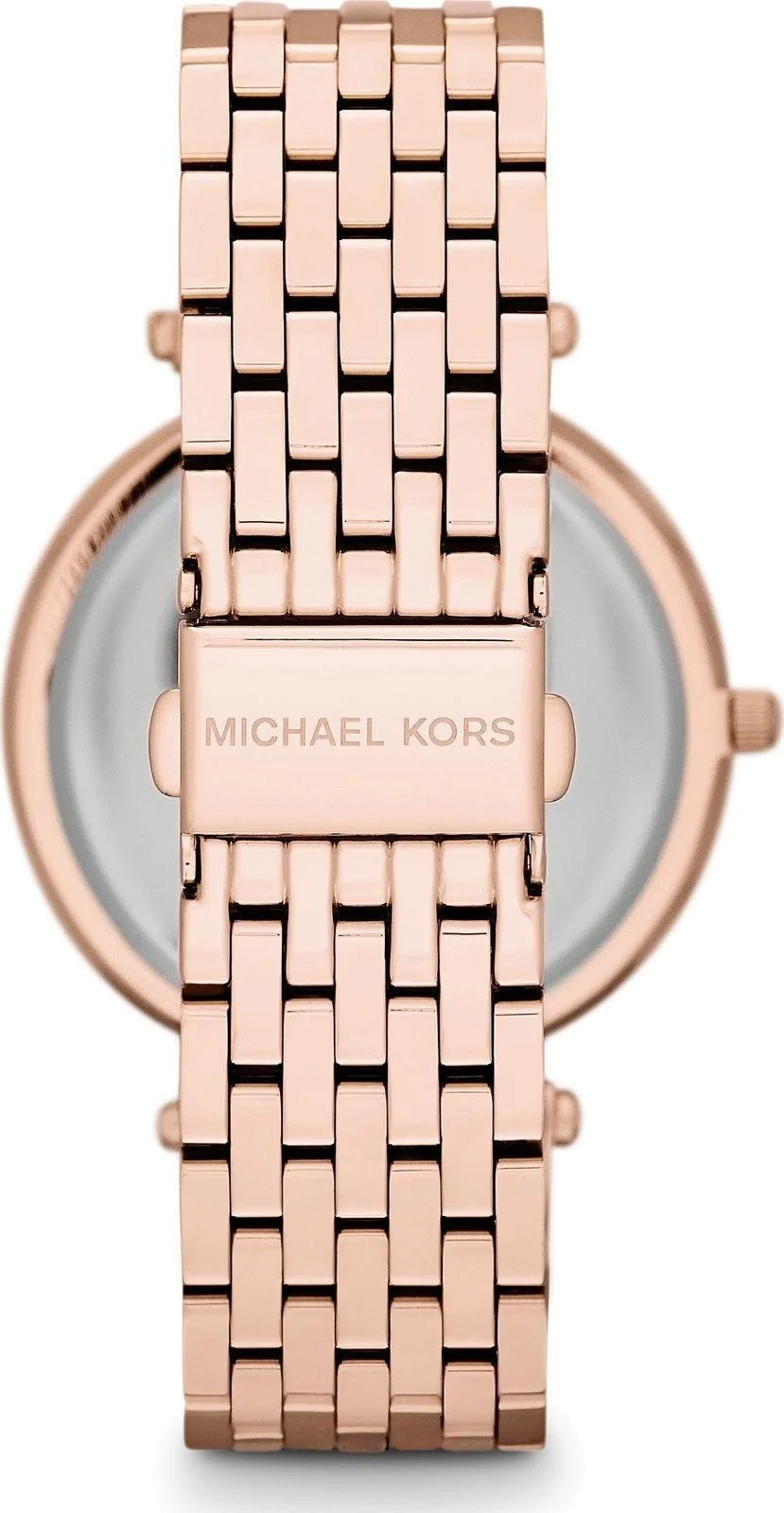 Montre Femme Michael Kors MK3217 - Cadran Marron, Bracelet Acier Or Rose et Cristaux vue 2