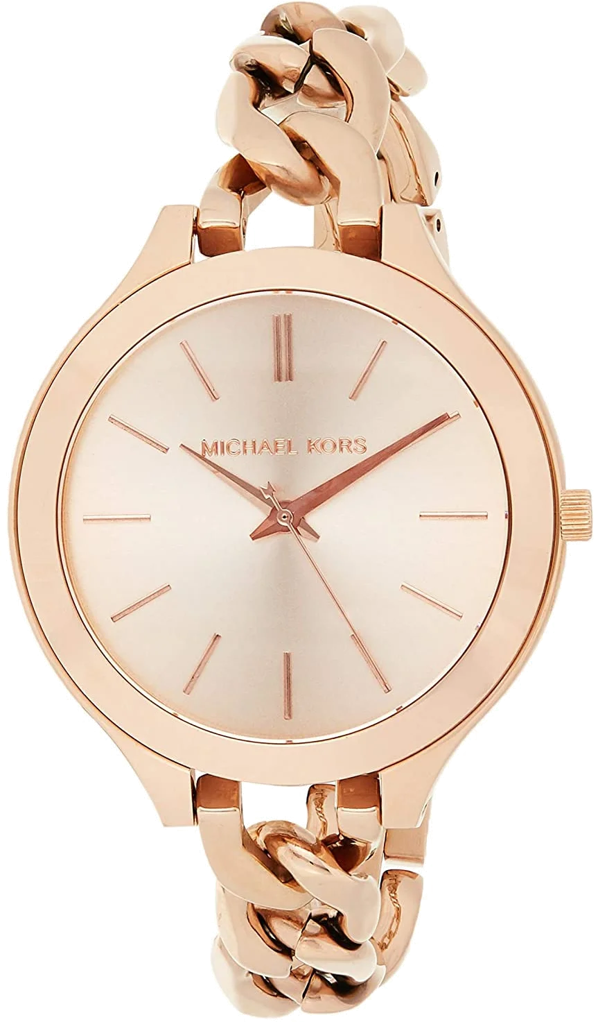 Montre Femme Michael Kors MK3223 - Boîtier et Bracelet Acier Or Rose - Cadran à Index Bâtons
