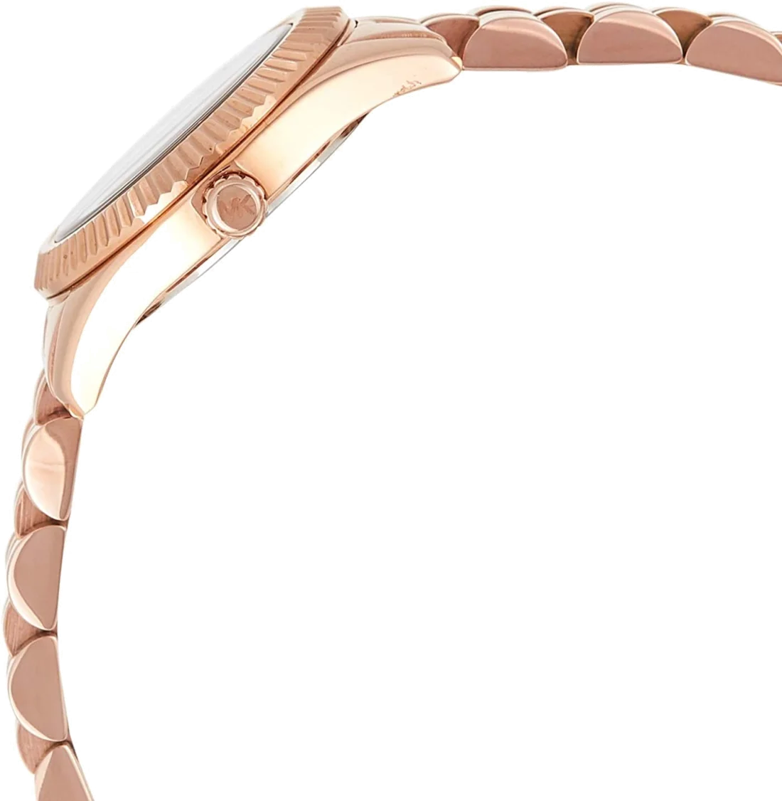 Montre-bracelet Femme Michael Kors Lexington MK3272 en acier or rose et cadran bleu vue 2