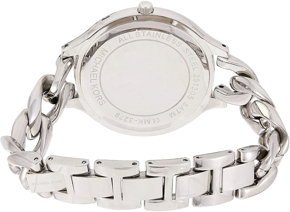 Montre Femme Michael Kors MK3279 Runway - Cadran et Bracelet Chaîne en Acier Argenté vue 2