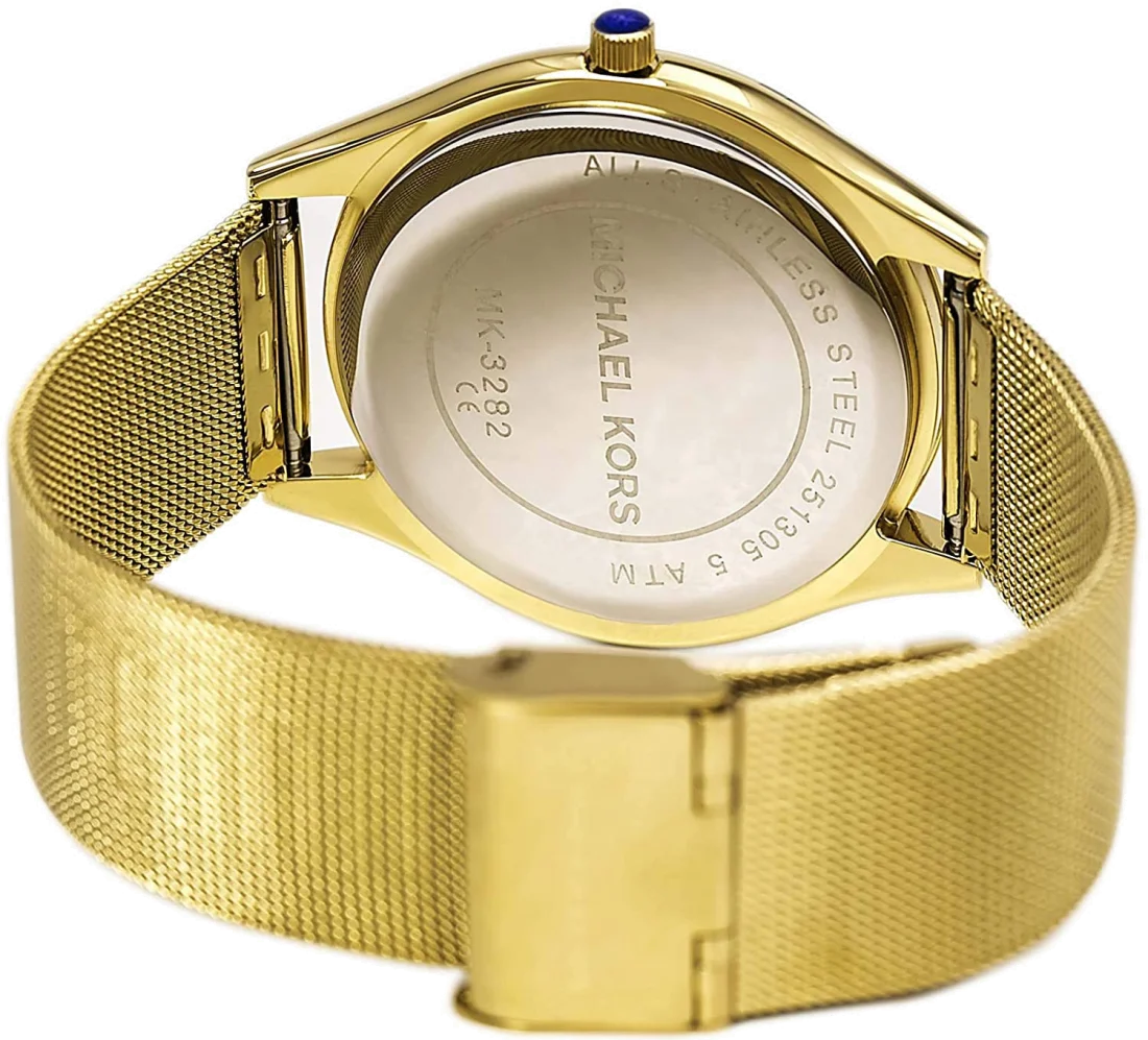 Montre Femme Michael Kors MK3282 Cadran Doré Bracelet Maille Milanaise Or vue 2