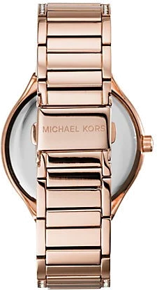 Montre Femme Michael Kors Kerry MK3313 en Acier Doré Rose à Maillons Rectangulaires vue 2