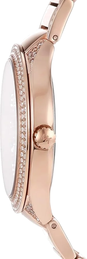 Montre Femme Michael Kors Kerry MK3313 en Acier Doré Rose à Maillons Rectangulaires vue 3