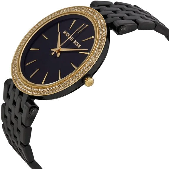 Montre Femme Michael Kors Darci MK3322 en Acier Noir et Doré vue 2