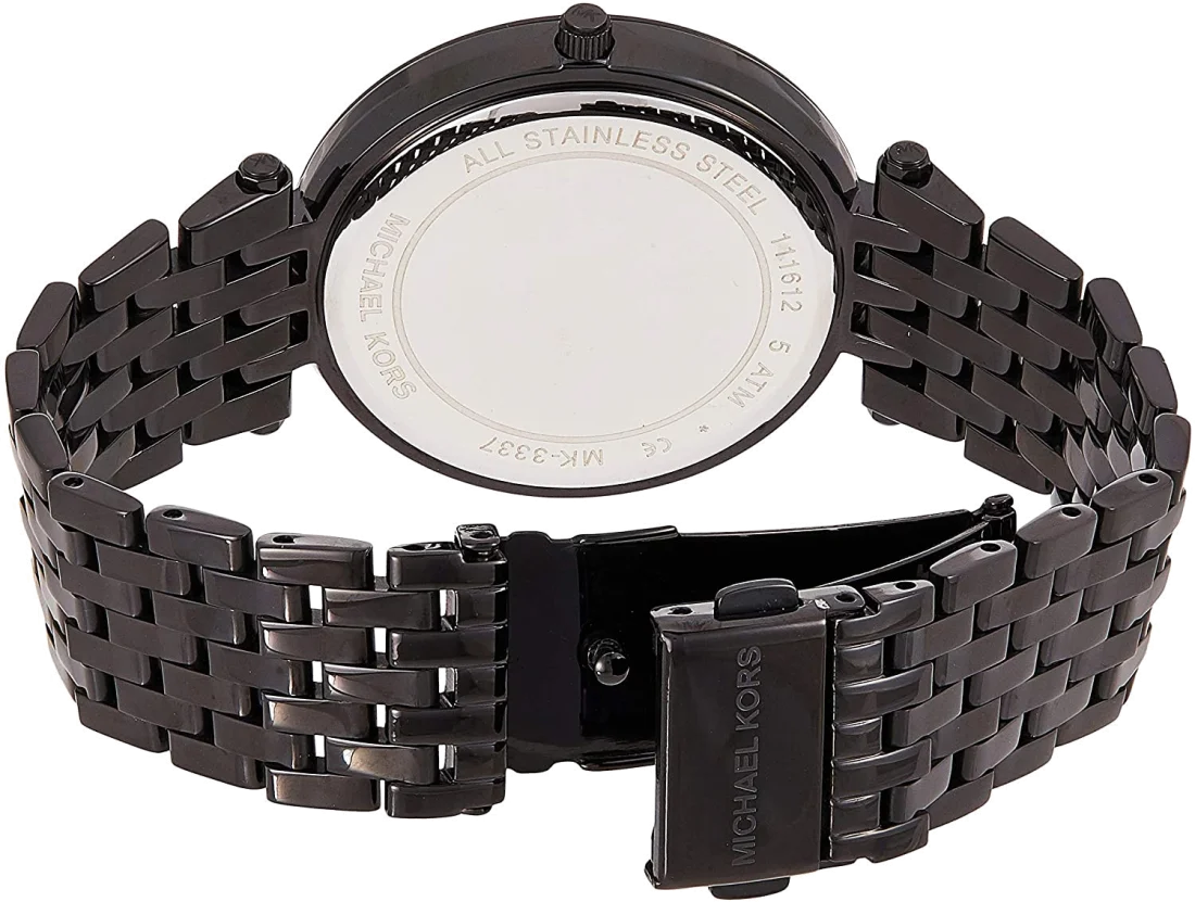 Montre Femme Michael Kors Darci MK3337 en Acier Noir à Brillants Noirs vue 3