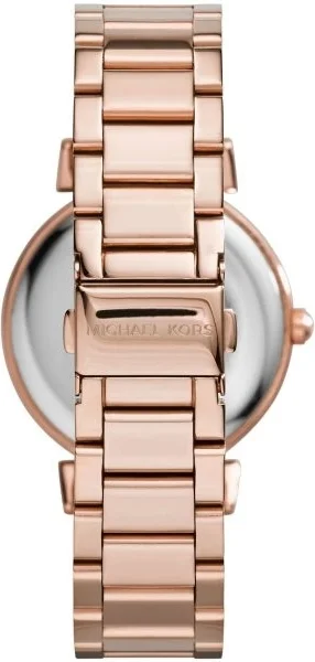 Montre Michael Kors MK3339 Femme en Or Rose avec Cadran Noir et Cristaux vue 2