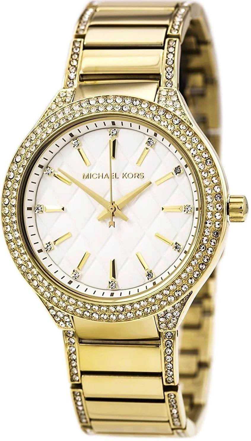 Montre Femme Michael Kors MK3347 Cadran Blanc Bracelet Acier Or Jaune