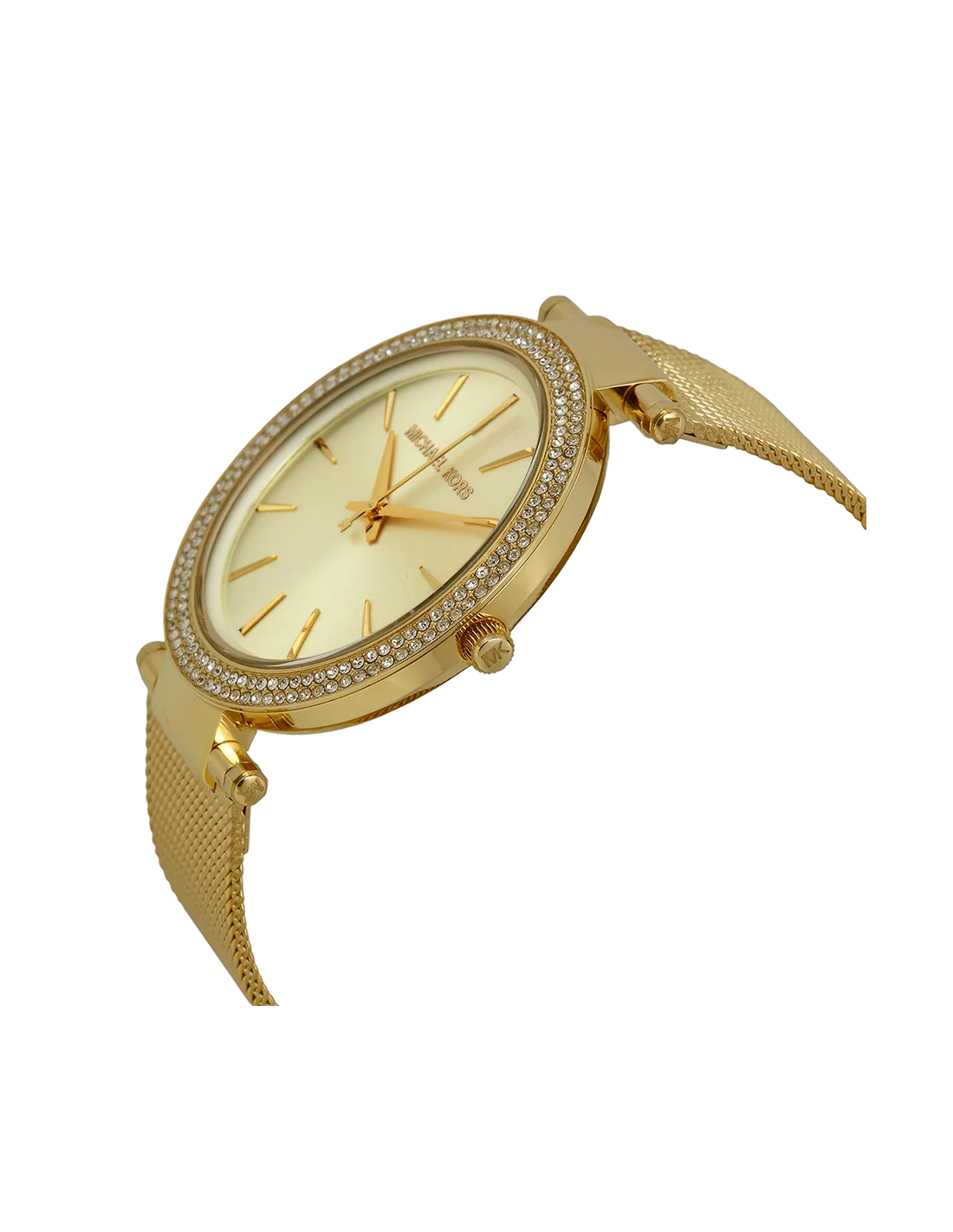 Montre Femme Michael Kors MK3368 Darci - Boîtier et Bracelet Maille Milanaise en Acier Doré vue 2