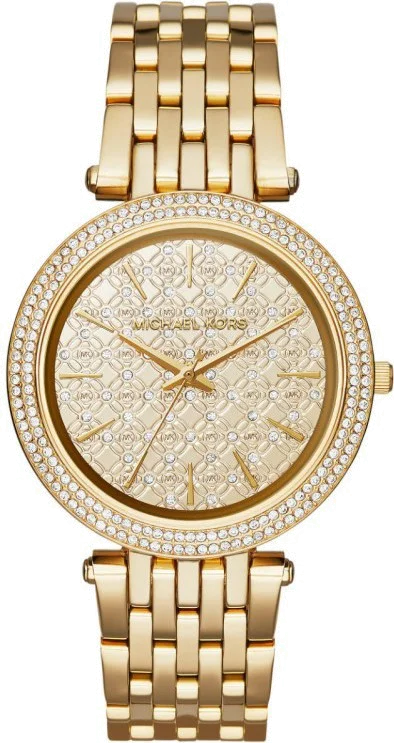 Montre Femme Michael Kors MK3398 Acier Doré Jaune - Lunette Strass - Quartz