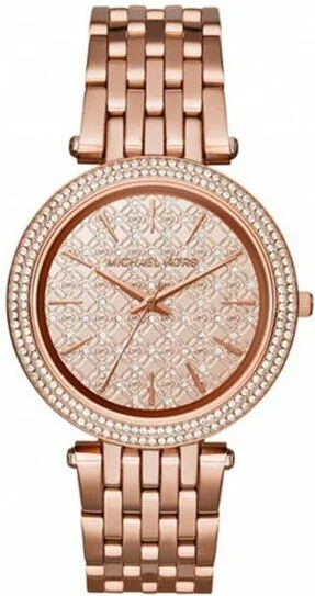 Montre Femme Michael Kors Darci MK3399 en Acier Or Rose à Bracelet Maillons vue 2