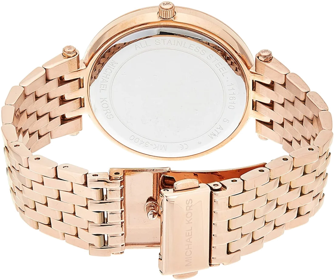 Montre Femme Michael Kors MK3400 - Boîtier Or Rose & Cadran Violet vue 4
