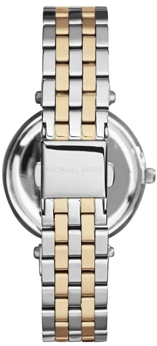 Montre femme Michael Kors Darci MK3405 en acier bicolore argent et or vue 4
